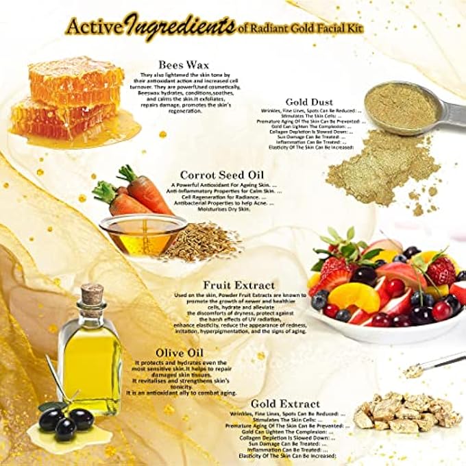 LILIUM HERBAL RADIANT GOLD FACIAL KIT 60GM - Image 3
